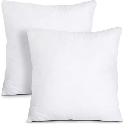 Coussins de garnissage 45 x 45 cm – Lot de 2 – Remplissage fibres de silicone souples – Confort optimal pour intérieur (1/5)