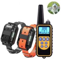 YMYNY Collare di addestramento per cani ricaricabile e impermeabile IP67 per due cani con distanza di 800 m con 99 livelli di vibrazione, scossa elettrica, modalità suono.