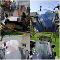 Pare-Brise Moto Universel Réglable Avec Déflecteur - Protection Vent Et Confort De Conduite