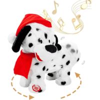 YMYNY Twerking Dog Toy - Singing and Dancing Animated Christmas Decorations Plush Puppy with Santa Claus Outfit, Soft and Cute Stuffed Animal for Kids and Lovers