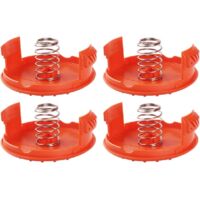 Lot de 4 couvercles de bobine et ressorts de rechange pour débroussailleuse Black & Decker Weed Eater