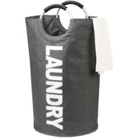 YMYNY 82L Laundry Baskets, Foldable Laundry Bag, Collapsible Laundry Hampers with Large Capacity (Dark Gray)