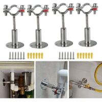 YMYNY Piece stainless steel wall bracket for pipes with 19-22 mm diameter, adjustable pipe support clamps made of stainless steel