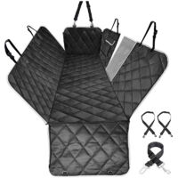 YMYNY Car Seat Covers for Dogs, Rear Seat Cover with Viewing Window, Waterproof Seat Cover for Car and SUV, Football Plaid (147 x 137 cm), Black1