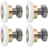 YMYNY Sliding door roller, 4 pieces shower rollers, shower runners, roller roller for shower door, sliding rollers, door replacement wheel (20 mm)