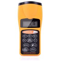 YMYNY Multifunctional LCD Ultrasonic Distance Meter, Measuring Rangefinder with Laser Pointer, Digital Rangefinder for Home Use