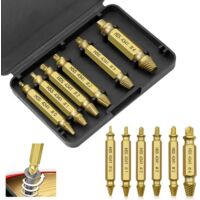 YMYNY 6-pack broken screw extractor set. Broken screw extractor set, screw head extractor, broken screw extractor and bolt extractor