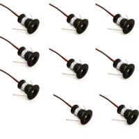 YMYNY Black 9 Pack Mini LED Spotlights 12V 1W Recessed Ceiling Spotlights for Kitchen Stairwell Cabinet Hallway DIY Lighting Warm White Cool White Showcase Wardrobe Small Ceiling IP65,3000,000,120°