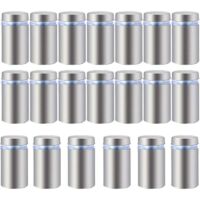 YMYNY 20pcs Stainless Steel Advertising Screws Glass Standoffs Bolts Holders Screws Signs Advertising Nails Hardware Fastening Screws Frameless Spacer Clamp for Glass 16x30mm