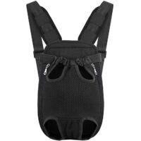 YMYNY Travel Carrier Bag, Ventral Chest Carrier Backpack for Small Dogs, Puppies, Cats, for Travel, Hiking, Camping etc. Small Size - Black