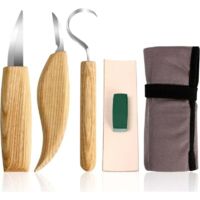 YMYNY Wood Chisel, 5 Piece Wood Carving Set, Carving Knife, Hook Knife, Manganese Steel Blade for Wood Carving, Carpenter, Carving Tools