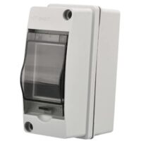 YMYNY IP65 Outdoor Waterproof Control Box 2 Modules ABS Plastic Surface Electrical Waterproof Control Box Outdoor Switch Cabinet Modular Junction Box (2 Way)