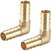YMYNY 12mm Brass Barbed Pipe Fitting 90 Degree Elbow Pipe Connector Coupler Pipe Adapter 2 Pack