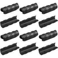YMYNY 12pcs Greenhouse Clips 25mm Garden Greenhouse Clips High Temperature Resistance Greenhouse Cover Fastener Durable Easy to Use for Fixing Greenhouse Banner Tubes Garden Film - Black