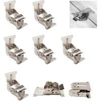YMYNY 0-90-180 Degree Self-Locking Folding Hinge, Folding Table Extension Board, Foldable Bracket, Iron Folding Workbench Fittings with Silver, 8pcs