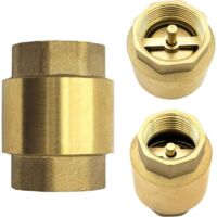 YMYNY Premium brass water check valve to prevent water backflow for pump, well, washing machine, garden, rain tank, barrel