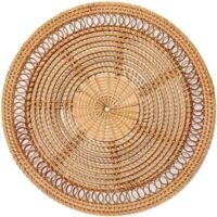 YMYNY Woven basket in natural boho decor with decorative rattan decor, woven wall hanging