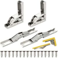 YMYNY Charnière pour meuble,Charnière 90 Degrés 4pcs Charniere Pliante Porte Placard Pliant étagère Charnière à Visser Invisible