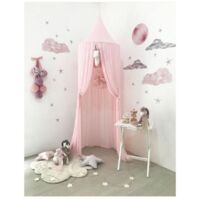 YMYNY Bed Canopy for Kids, Mosquito Net Canopy for Baby or Kids, Double Layer Decoration Design Canopy for Bedroom (Pink)