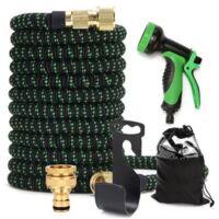 Tubo flessibile da giardino da 30 m (75 piedi) con 10 modalità di irrigazione per irrigazione del giardino, innaffiamento, pulizia, lavaggio auto e bagno per animali domestici (con borsa portaoggetti)
