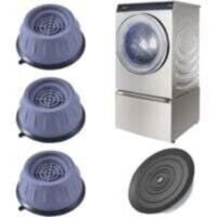 Patin Machine à Laver, 4 Pièces Pied Machine a Laver avec Patin en Caoutchouc, Pied Anti Vibration Machine a Laver pour Machines à Laver et Sèche-Linge, Patins Anti Vibration Lave Linge