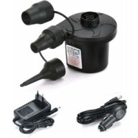 Pompe à Air Électrique Gonfleur Dégonfleur, Pompe Electrique avec 3 Buses Gonfleur Matelas Gonflable pour Matelas Pneumatique, Matelas Gonflables, Pataugeoire,Anneau de Natation (Maison/Voiture)
