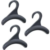 Lot de 3 Rangement Sac a Main Femme & Sacoche Homme Gris- Cintre Sac a Main en Acrylique Gris Résistant pour Penderie & Armoire - Idéal pour Organiser aussi les Sacoches, Écharpes & Cravates
