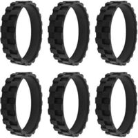 Lot de 6 pneus pour aspirateur robot, pièces de rechange pour robots, aspirateur de sol, roues de robot, pneus de rechange pour aspirateur, kit de brosses à rouleaux, roues de rechange pour aspirateur
