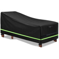Housse de Canapé de Jardin, Housse Canape Exterieur, Housse de Banc de Jardin Imperméable, Housse de canapé de Jardin, Housse de Banc de Jardin Noir 200x75x70/40cm