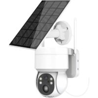 Caméra de sécurité extérieure Caméra Solaire HD sans Fil caméra IP PTZ avec Panneau Solaire et Batterie Rechargeable caméra de sécurité de Surveillance vidéo CCTV 4MP à la Maison, allée, Couloir
