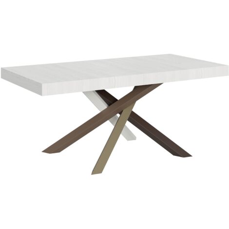 Tavolo allungabile 180/284x90 cm Volantis bianco frassino gambe multicolore 4/C
