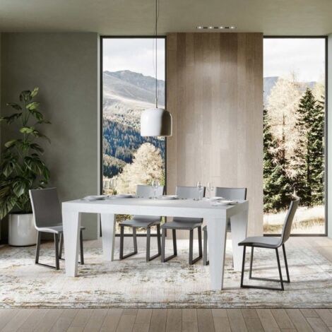Tavolo allungabile 160/264x90 cm Spimbo bianco frassino (1/5)