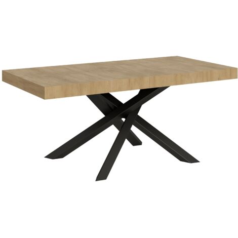 Tavolo allungabile 90x180/284 cm Volantis Quercia Natura telaio Antracite