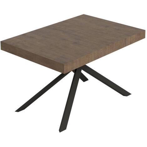 Tavolo allungabile 120/224x90 cm Niket noce gambe antracite