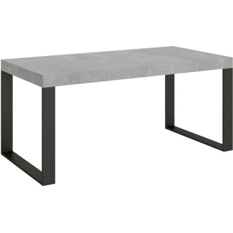 Tavolo allungabile 90x180/440 cm Tecno Cemento telaio Antracite (1/5)