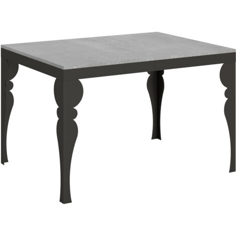 Tavolo Paxon Evolution piano Cemento 90x120 Allungato 380 telaio Antracite (1/5)