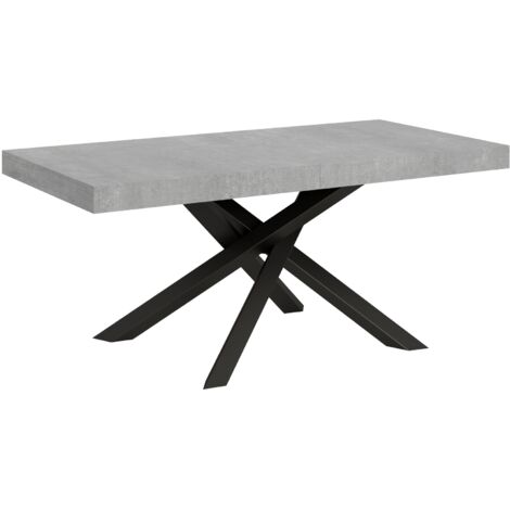 Tavolo allungabile 90x180/284 cm Volantis Cemento telaio Antracite