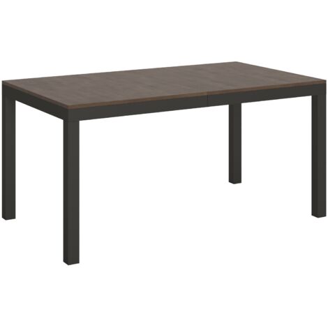 Tavolo allungabile 160/420x90 cm Everyday Evolution noce telaio e gambe antracite