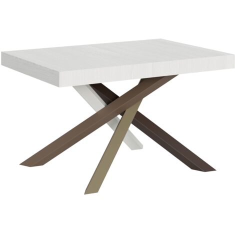 Tavolo allungabile 130/234x90 cm Volantis bianco frassino gambe multicolore 4/C