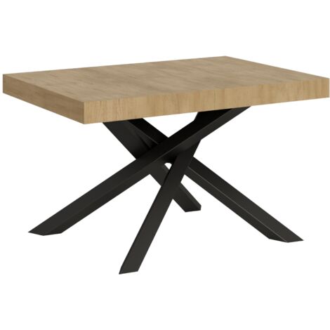 Tavolo allungabile 90x140/244 cm Volantis Quercia Natura telaio Antracite