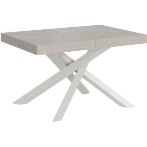 Tavolo allungabile 120/224x90 cm Volantis cashmere gambe bianche