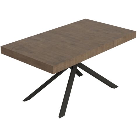 Tavolo allungabile 160/264x90 cm Niket noce gambe antracite