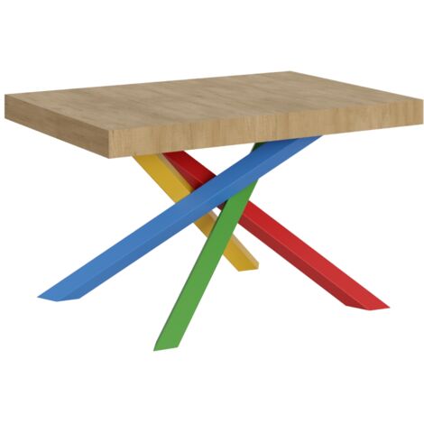 Tavolo allungabile 90x140/244 cm Volantis Quercia Natura telaio 4/B