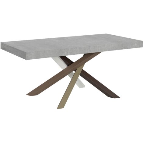 Tavolo allungabile 180/284x90 cm Volantis cemento gambe multicolore 4/C
