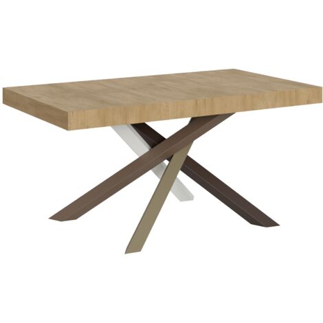 Tavolo allungabile 160/264x90 cm Volantis quercia natura gambe multicolore 4/C