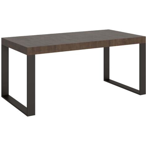 Tavolo allungabile 90x130/234 cm Tecno Bianco Frassino telaio Antracite (1/5)