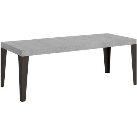 Tavolo allungabile 180/440x90 cm Flame Premium cemento gambe antracite (1/4)