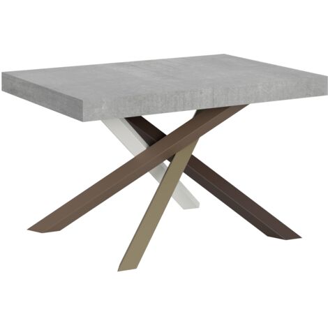 Tavolo allungabile 130/234x90 cm Volantis cemento gambe multicolore 4/C