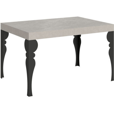 Tavolo allungabile 120/204x80 cm Paxon cashmere gambe antracite (1/4)