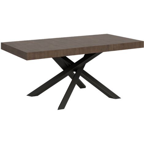 Tavolo allungabile 90x180/284 cm Volantis Noce telaio Antracite